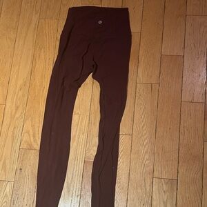 Burgundy lulu lemon leggings size 2